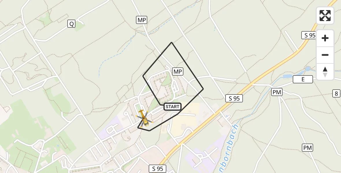 Flugroute Rettungshubschrauber Dresden - Dresden, 31 März 2026, 06:41