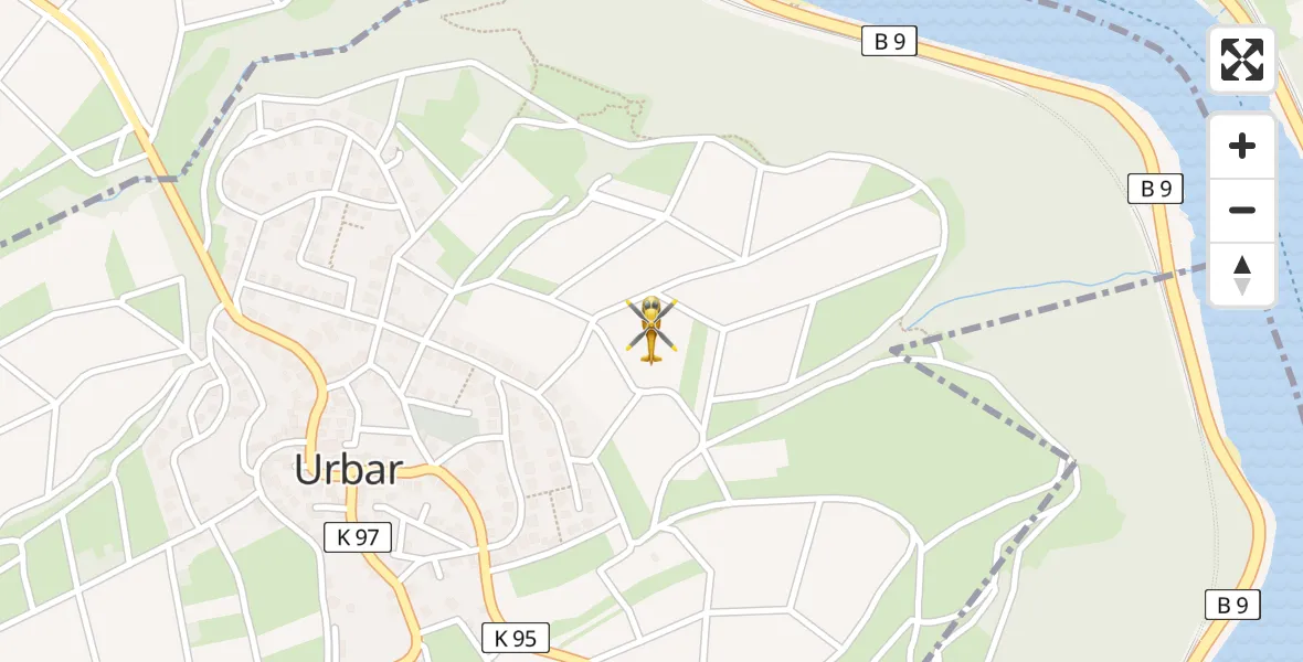 Flugroute Rettungshubschrauber Urbar - Urbar, 31 März 2026, 06:45