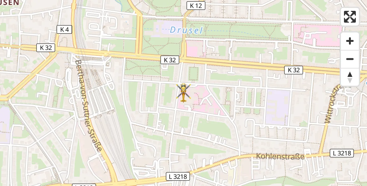 Flugroute Rettungshubschrauber Kassel - Kassel, 31 März 2026, 07:18