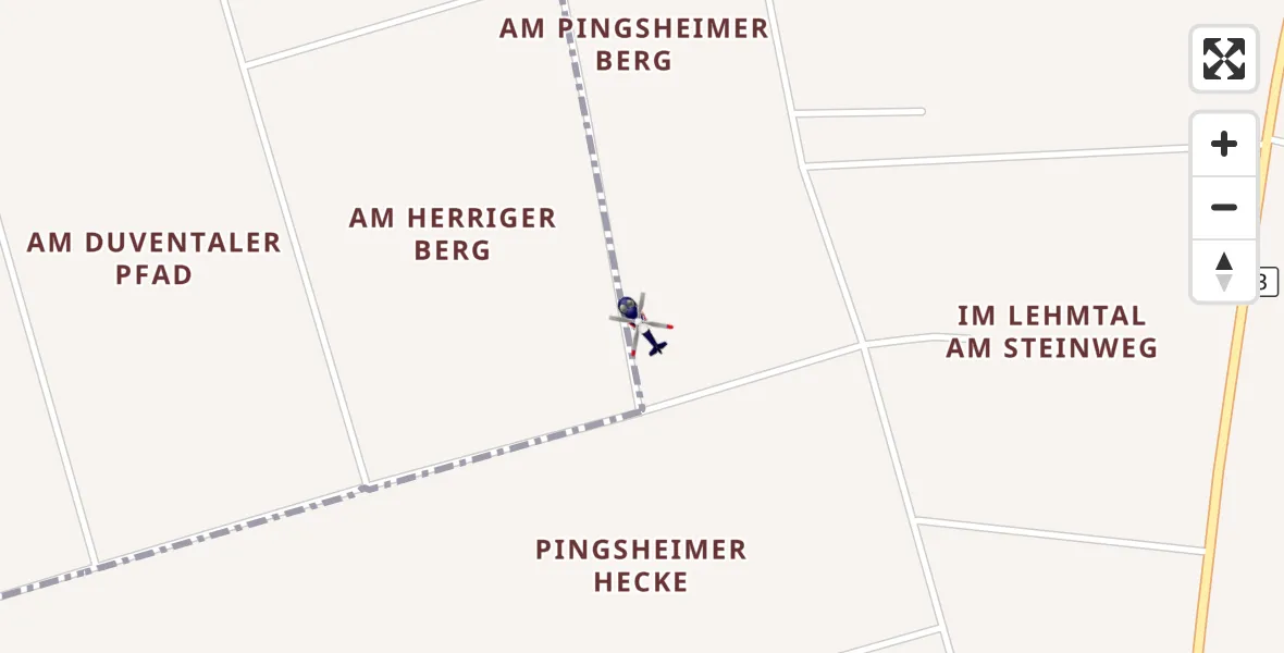 Flugroute Polizeihubschrauber Erftstadt - Erftstadt, 31 März 2026, 08:40