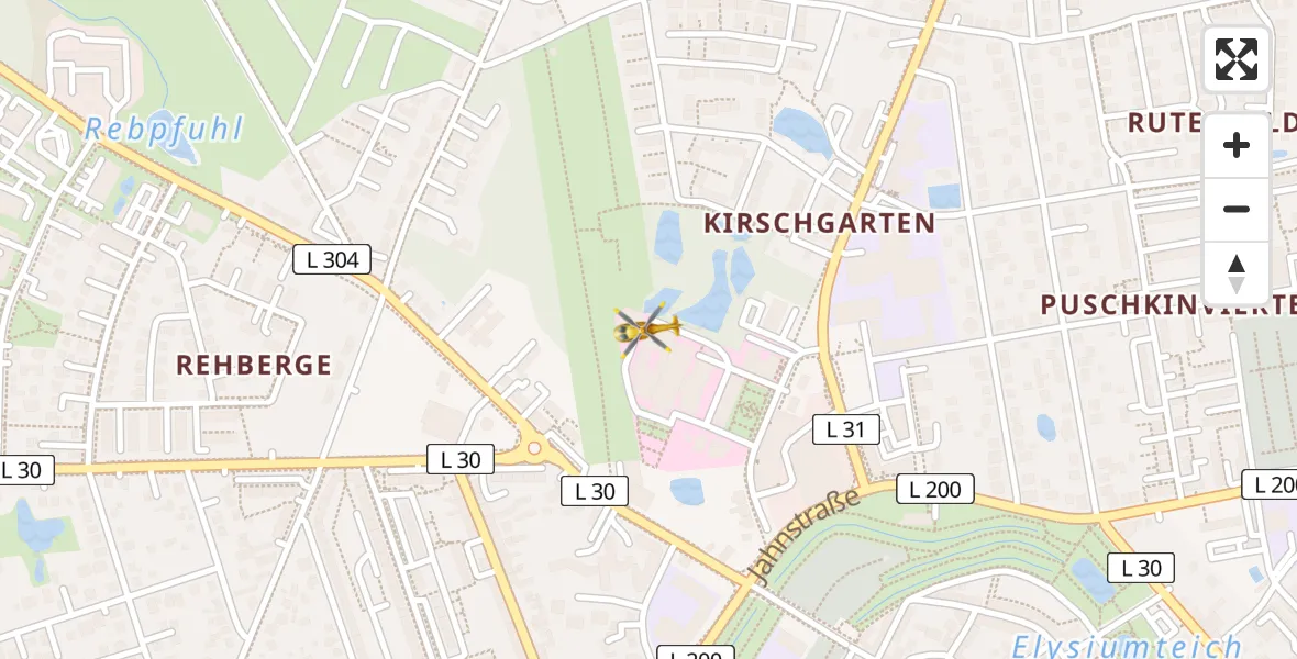Flugroute Rettungshubschrauber Bernau bei Berlin - Bernau bei Berlin, 31 März 2026, 08:43