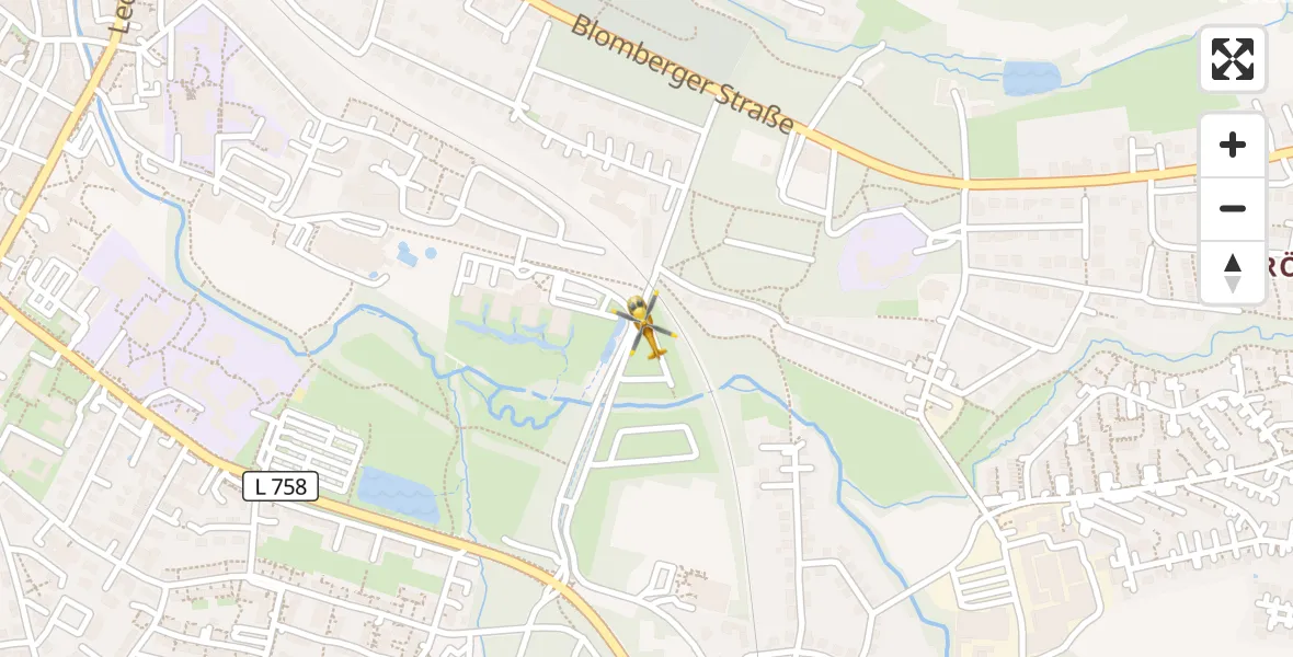 Flugroute Rettungshubschrauber Detmold - Detmold, 31 März 2026, 08:48