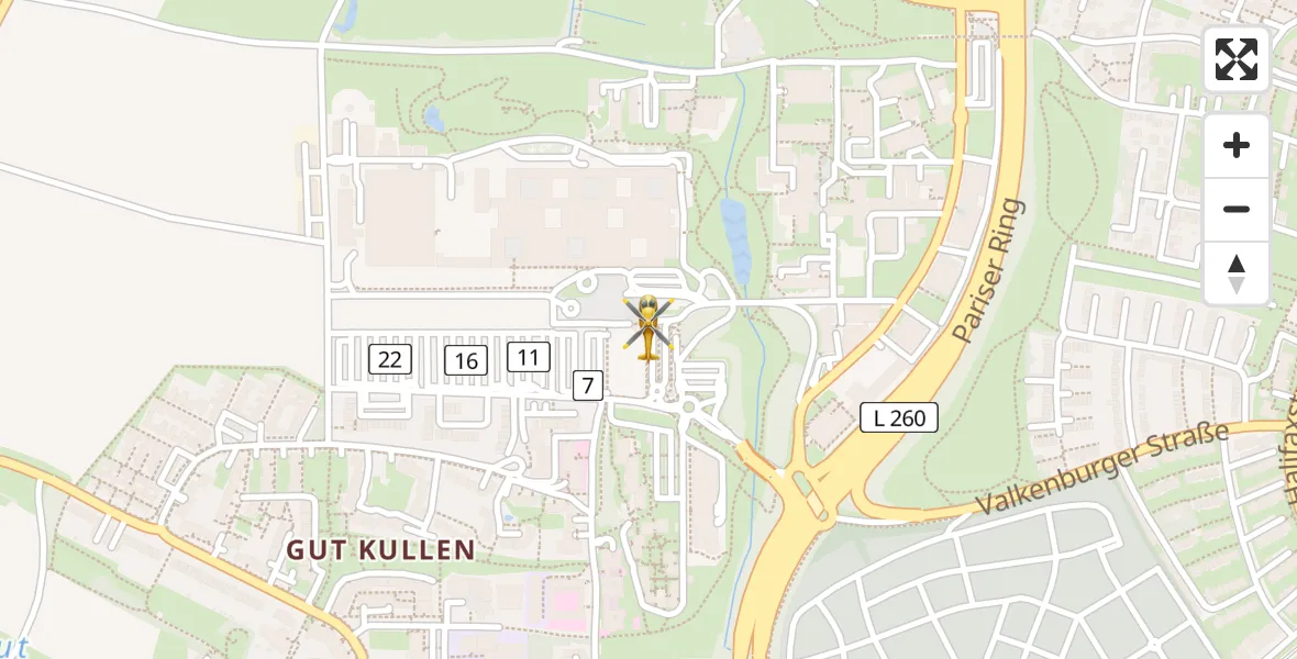 Flugroute Ambulanzhubschrauber Aachen Hospital - Aachen Hospital, 31 März 2026, 09:26