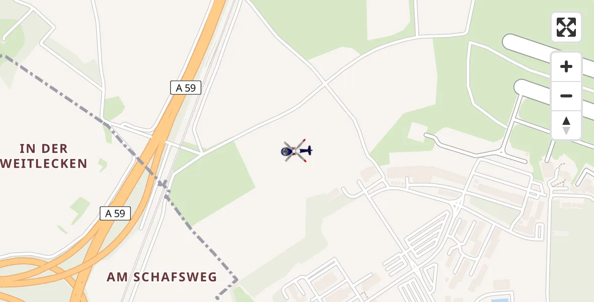 Flugroute Polizeihubschrauber Sankt Augustin - Sankt Augustin, 31 März 2026, 09:32