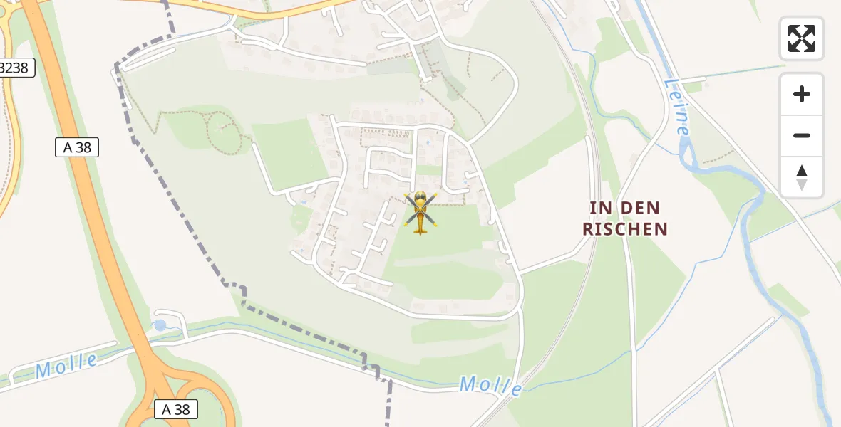 Flugroute Rettungshubschrauber Friedland - Friedland, 31 März 2026, 09:33