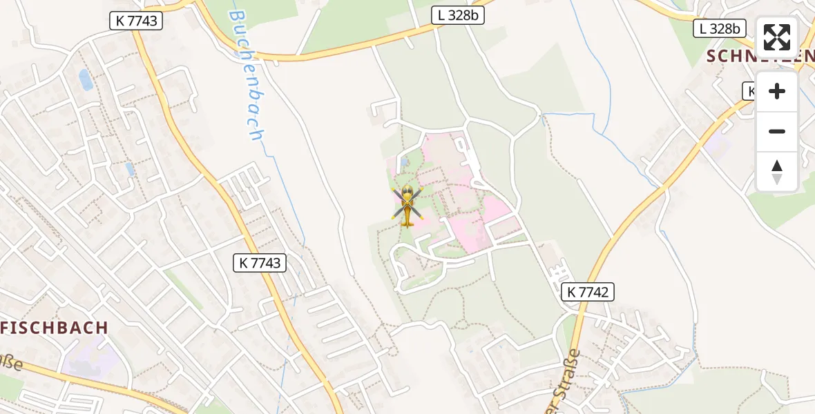 Flugroute Rettungshubschrauber Friedrichshafen Hospital - Friedrichshafen Hospital, 31 März 2026, 09:37