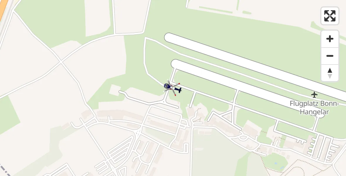 Flugroute Polizeihubschrauber Bonn-Hangelar Flugplatz - Bonn-Hangelar Flugplatz, 31 März 2026, 09:44