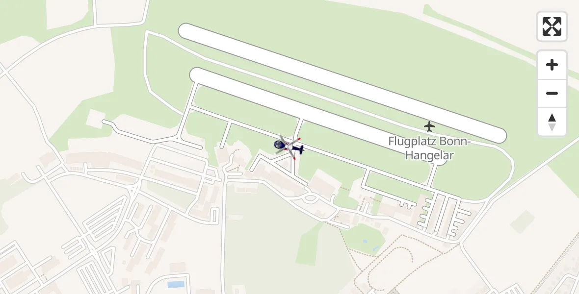 Flugroute Polizeihubschrauber Bonn-Hangelar Flugplatz - Bonn-Hangelar Flugplatz, 31 März 2026, 09:47