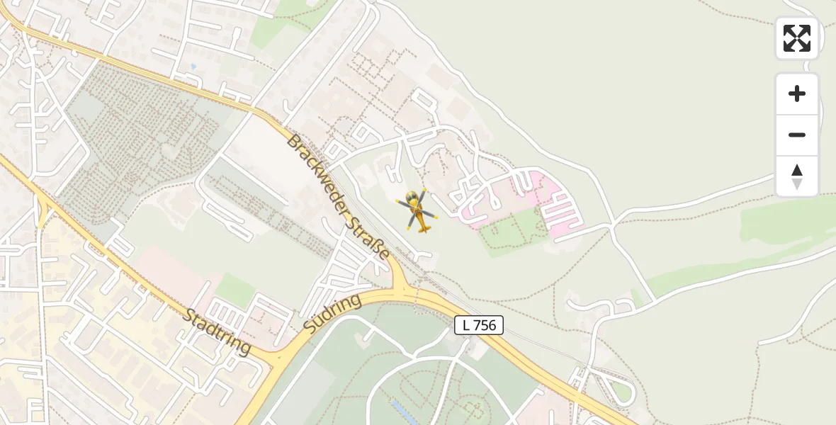 Flugroute Rettungshubschrauber Luftrettungszentrum Bielefeld - Luftrettungszentrum Bielefeld, 31 März 2026, 09:53