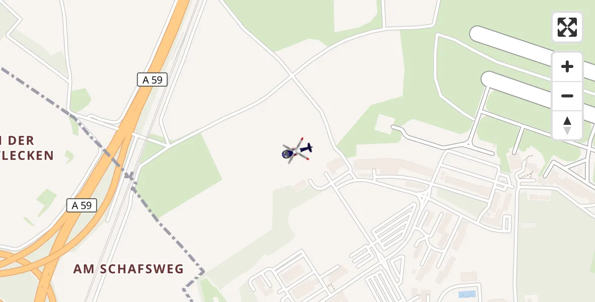 Flugroute Polizeihubschrauber Sankt Augustin - Sankt Augustin, 31 März 2026, 09:57