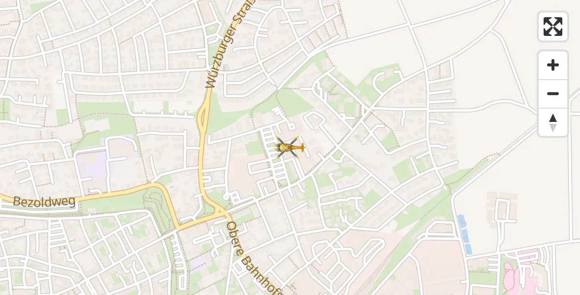 Flugroute Rettungshubschrauber Rothenburg ob der Tauber - Rothenburg ob der Tauber, 31 März 2026, 10:36