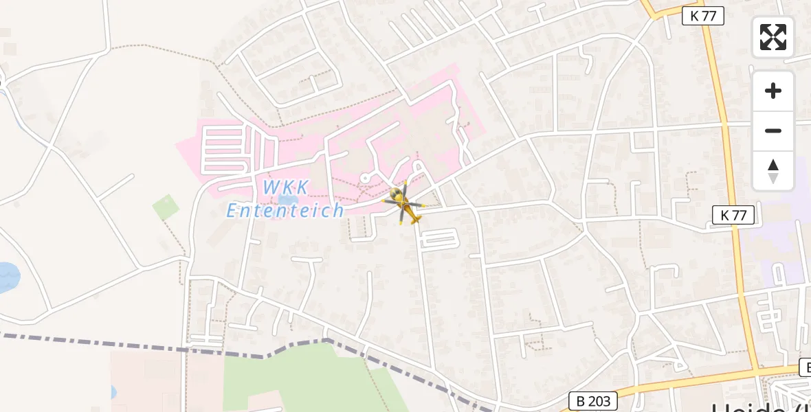 Routekaart van de vlucht: Rettungshubschrauber nach Heide