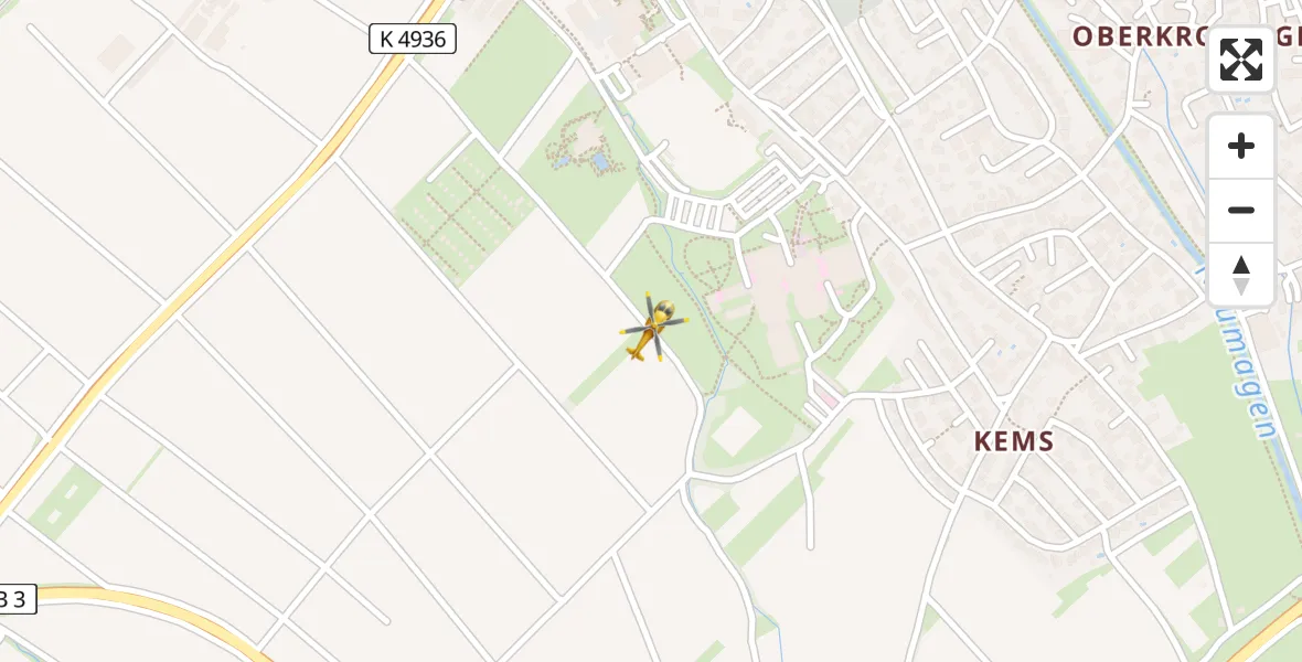 Flugroute Rettungshubschrauber Bad Krozingen - Bad Krozingen, 31 März 2026, 11:31