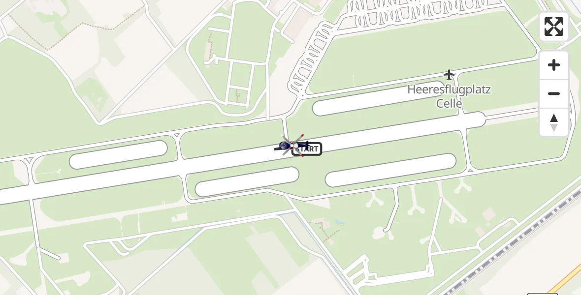 Flugroute Polizeihubschrauber Celle Army Flugplatz - Celle Army Flugplatz, 31 März 2026, 11:37