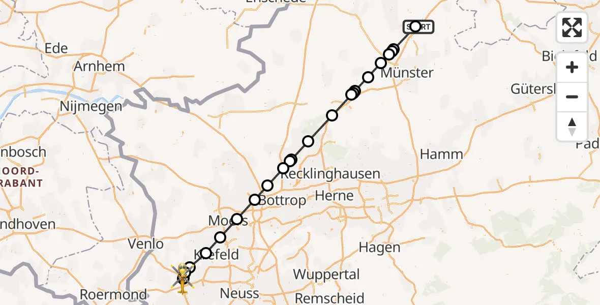 Routekaart van de vlucht: Ambulanzhubschrauber nach Viersen, Eigenheim