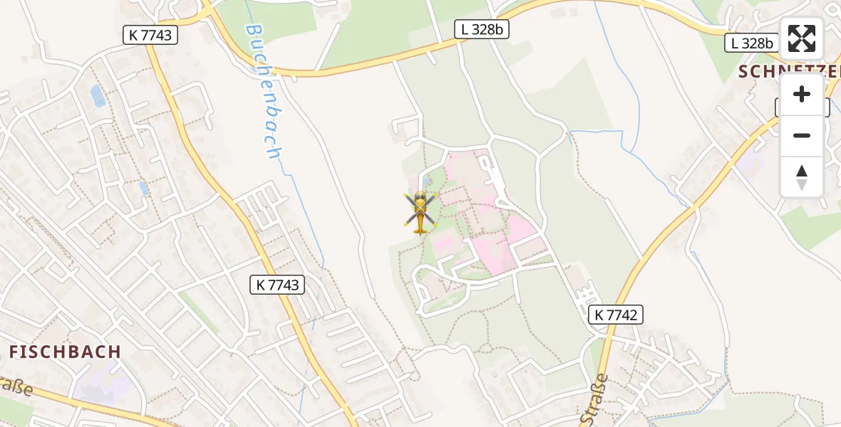 Flugroute Rettungshubschrauber Friedrichshafen Hospital - Friedrichshafen Hospital, 31 März 2026, 13:10