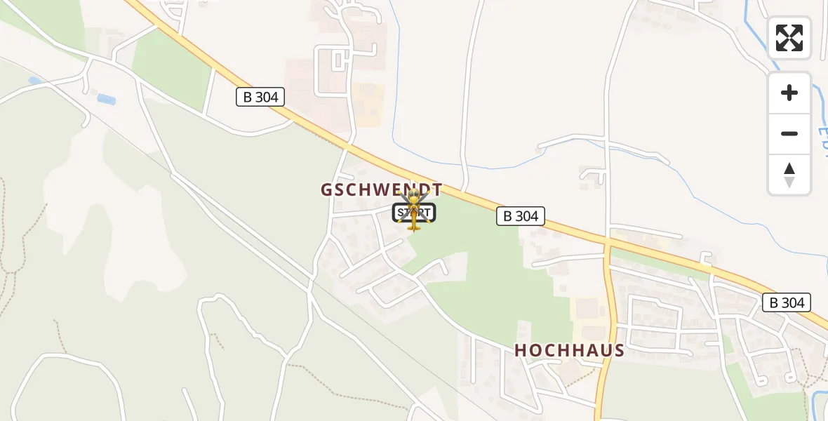 Flugroute Rettungshubschrauber Edling - Edling, 31 März 2026, 14:01