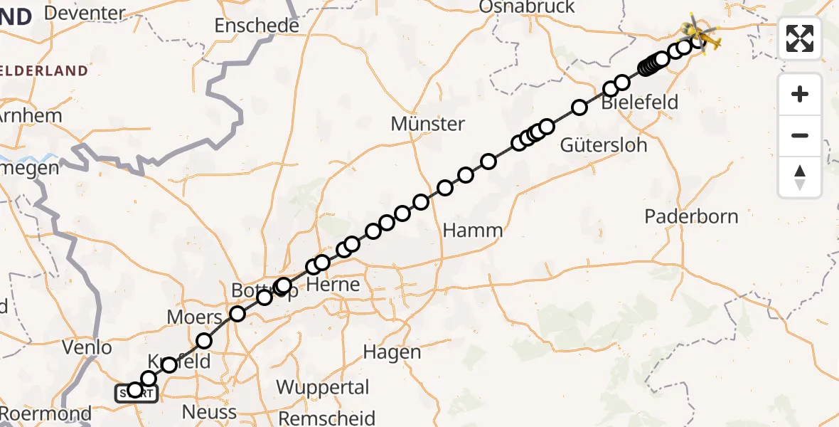 Routekaart van de vlucht: Ambulanzhubschrauber nach Bad Oeynhausen, Georgstraße