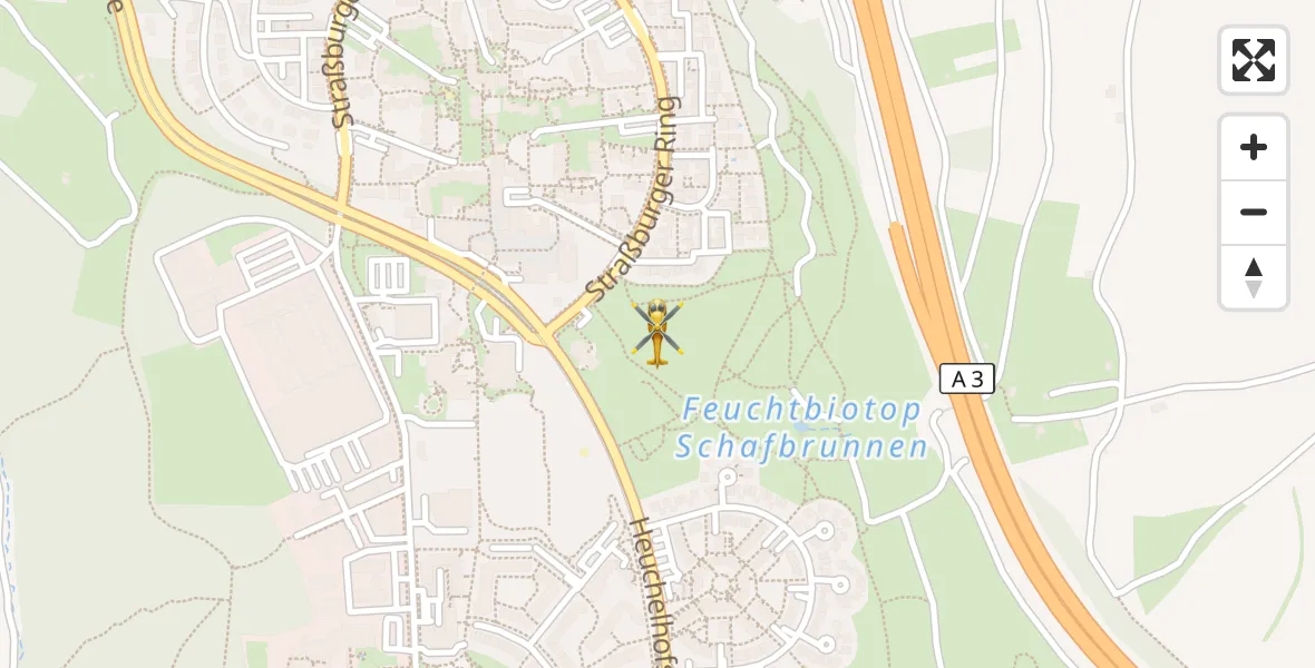 Flugroute Rettungshubschrauber Würzburg - Würzburg, 31 März 2026, 14:33