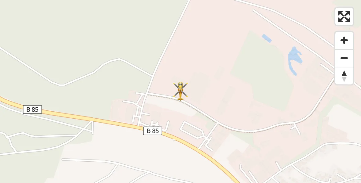 Flugroute Rettungshubschrauber Roding - Roding, 31 März 2026, 14:35
