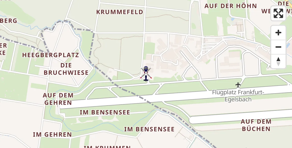 Flugroute Polizeihubschrauber Flughafen Frankfurt-Egelsbach - Flughafen Frankfurt-Egelsbach, 31 März 2026, 14:37