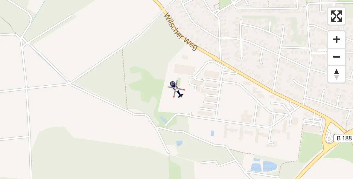 Routekaart van de vlucht: Polizeihubschrauber nach Gifhorn Bundespolizei Hubschrauberlandeplatz