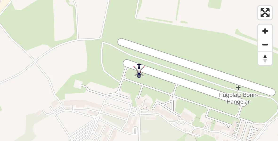 Flugroute Polizeihubschrauber Bonn-Hangelar Flugplatz - Bonn-Hangelar Flugplatz, 31 März 2026, 14:56