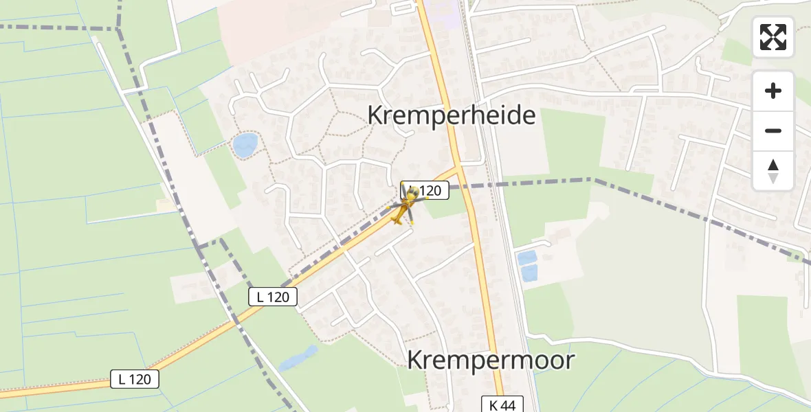 Flugroute Rettungshubschrauber Kremperheide - Kremperheide, 31 März 2026, 15:08