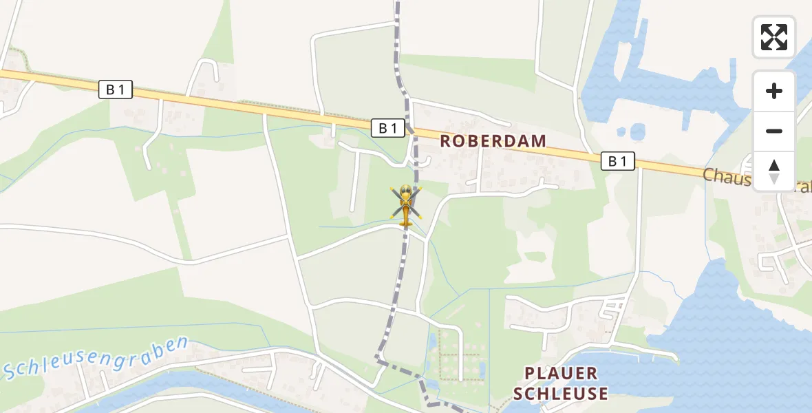 Flugroute Rettungshubschrauber Brandenburg an der Havel - Brandenburg an der Havel, 31 März 2026, 15:18