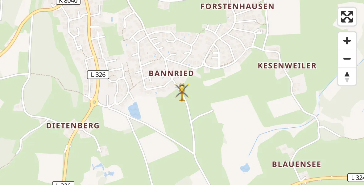 Flugroute Rettungshubschrauber Waldburg - Waldburg, 31 März 2026, 15:22