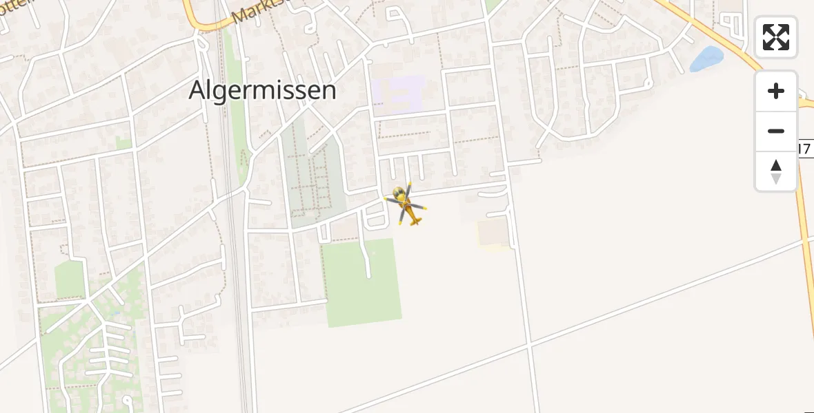 Flugroute Rettungshubschrauber Algermissen - Algermissen, 31 März 2026, 16:34