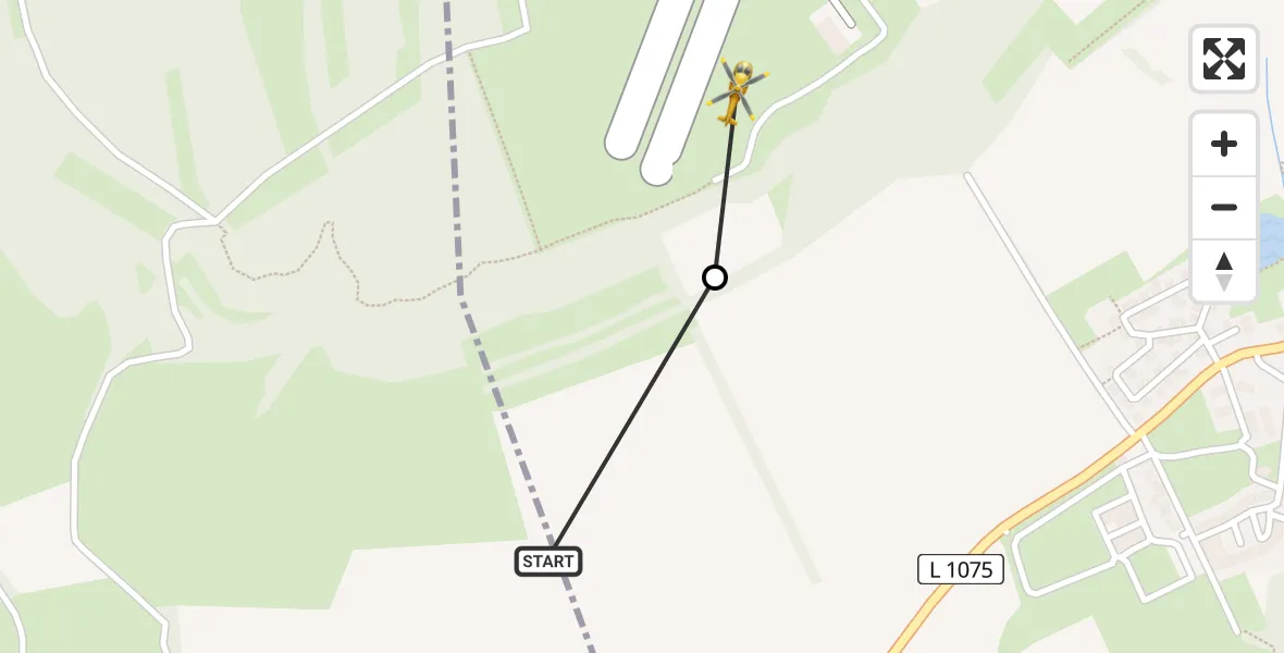 Flugroute Rettungshubschrauber Schlöben - Jena-Schöngleina Flugplatz, 31 März 2026, 17:35