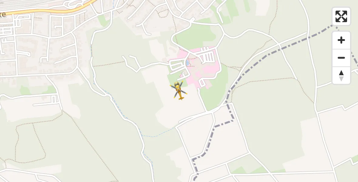 Flugroute Rettungshubschrauber Ochsenfurt Hospital - Ochsenfurt Hospital, 31 März 2026, 17:44