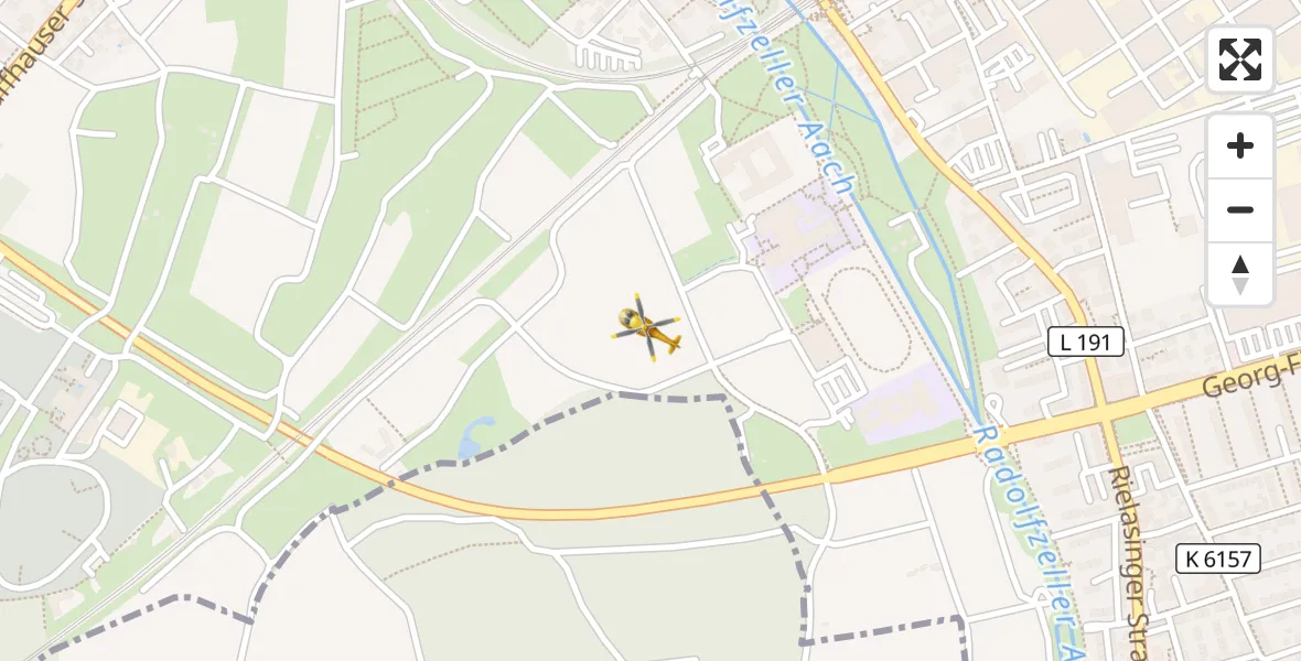 Flugroute Rettungshubschrauber Singen (Hohentwiel) - Singen (Hohentwiel), 31 März 2026, 19:32