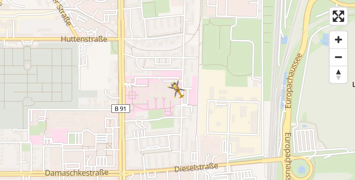 Flugroute Ambulanzhubschrauber BG Hospital Bergmannstrost Halle - BG Hospital Bergmannstrost Halle, 31 März 2026, 20:24
