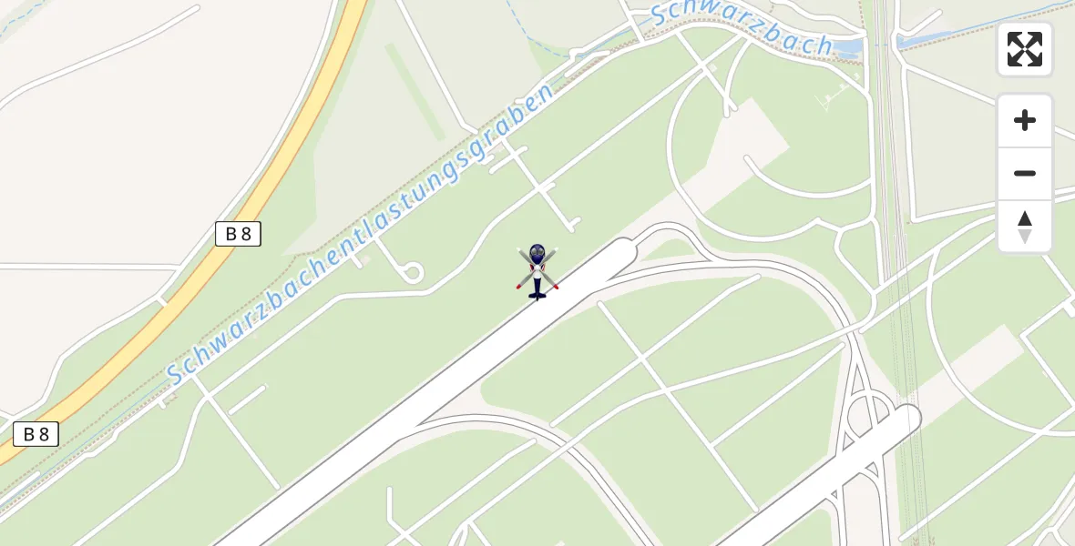 Routekaart van de vlucht: Polizeihubschrauber nach Düsseldorf Flughafen