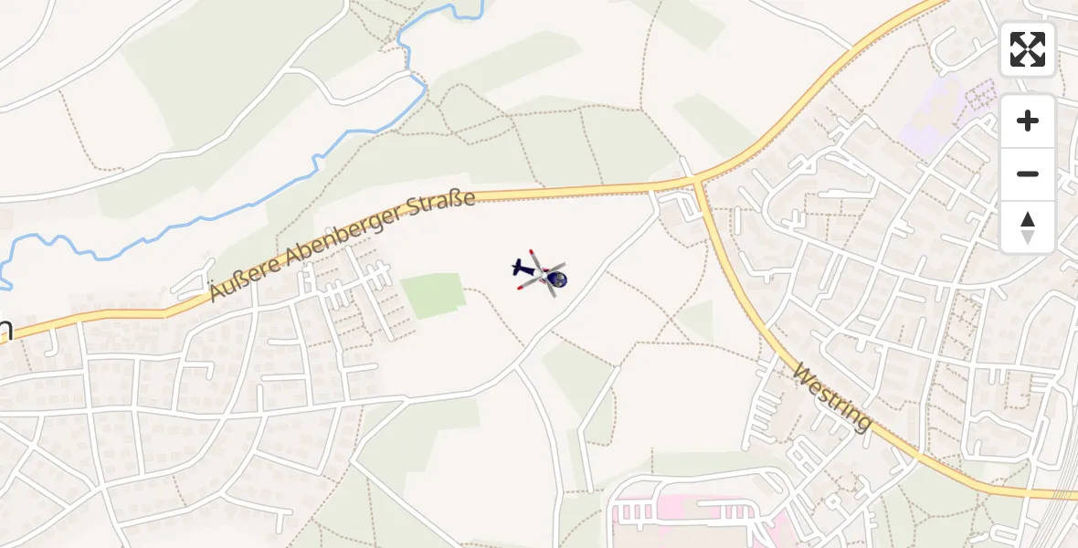 Routekaart van de vlucht: Polizeihubschrauber nach Roth