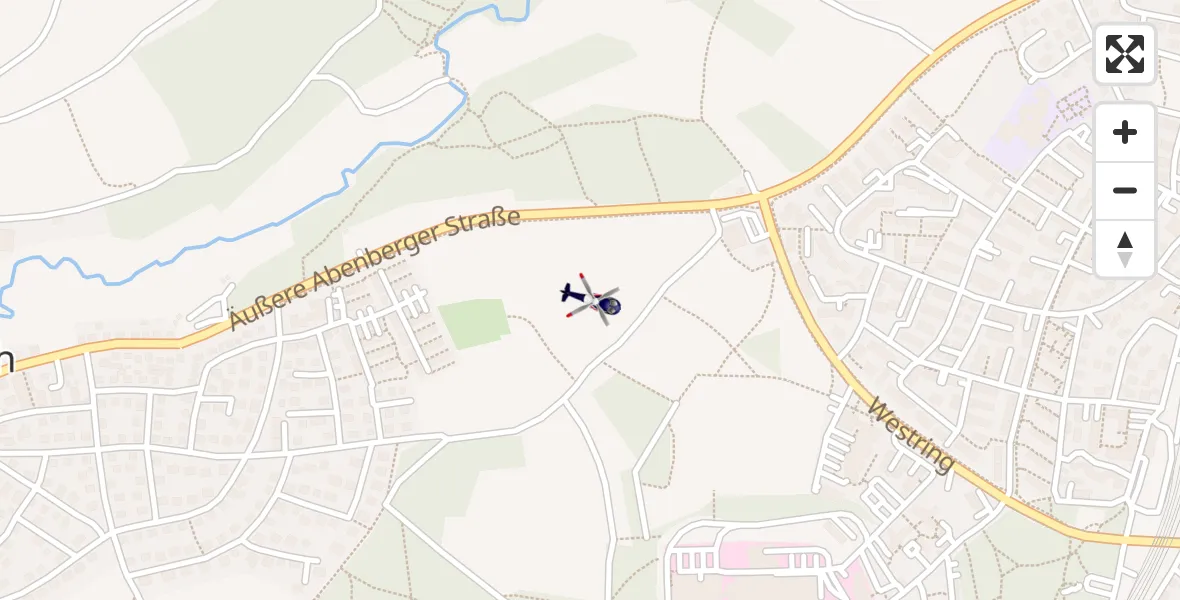 Routekaart van de vlucht: Polizeihubschrauber nach Roth