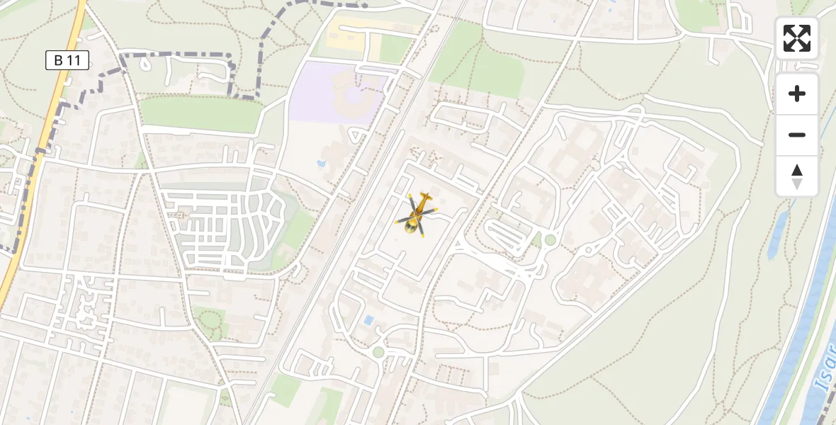 Flugroute Rettungshubschrauber Pullach i.Isartal - Pullach i.Isartal, 01 April 2026, 07:16