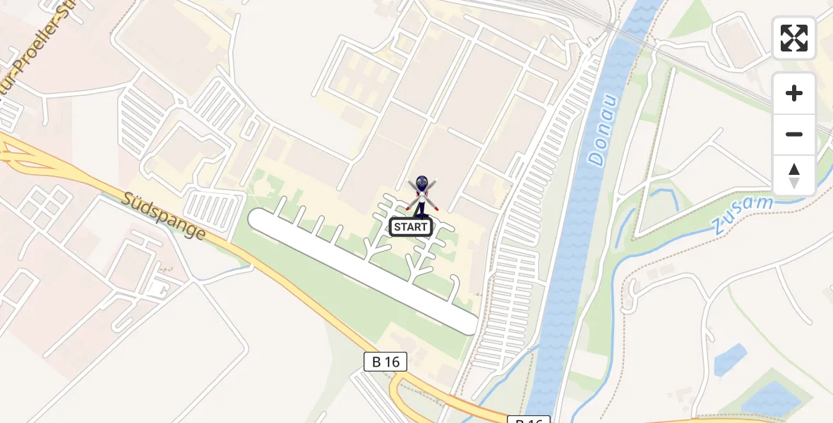 Flugroute Polizeihubschrauber Donauwörth Hubschrauberlandeplatz - Donauwörth Hubschrauberlandeplatz, 01 April 2026, 07:42