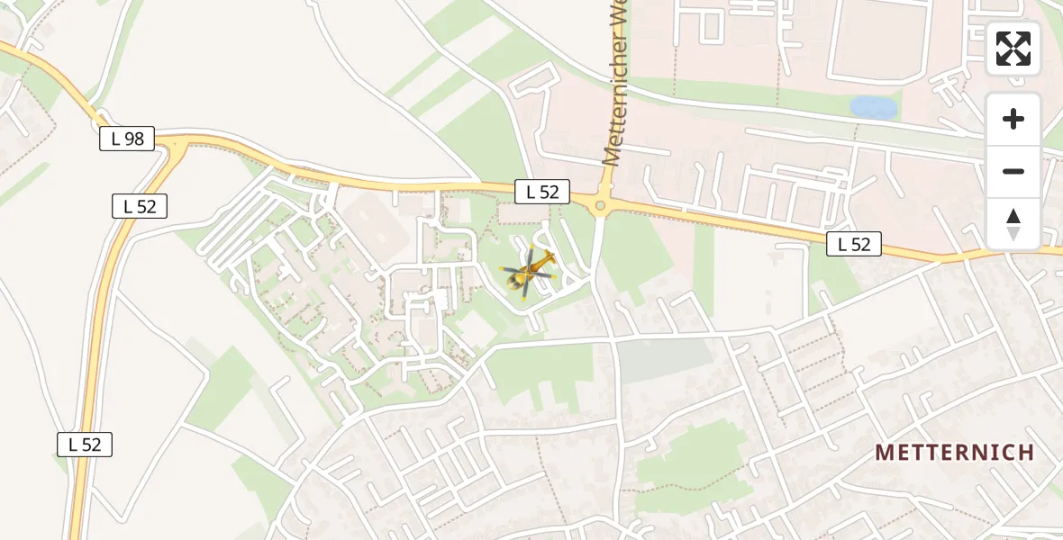 Routekaart van de vlucht: Rettungshubschrauber nach Koblenz, Rübenacher Straße