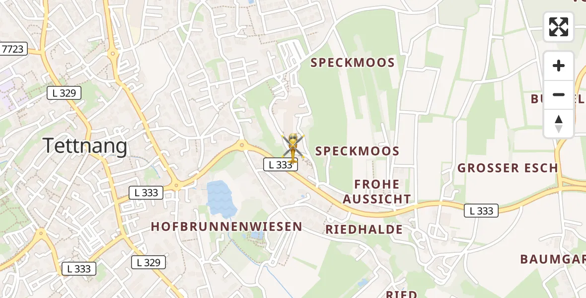 Flugroute Rettungshubschrauber Tettnang - Tettnang, 01 April 2026, 10:37