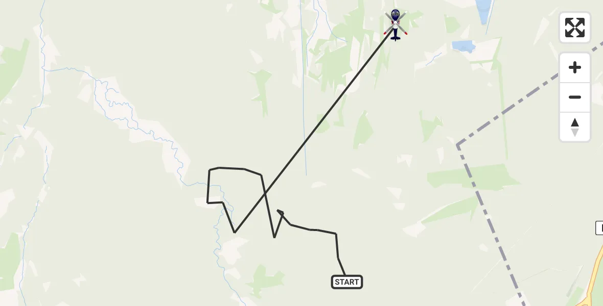 Flugroute Polizeihubschrauber Königsbrück - Königsbrück, 01 April 2026, 10:45