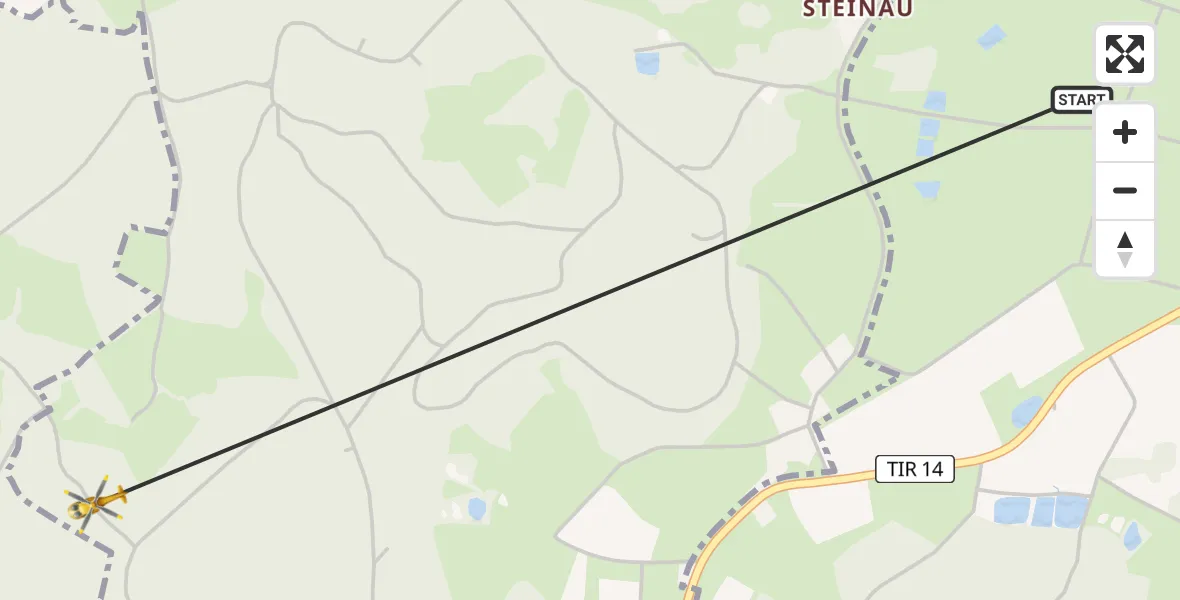 Routekaart van de vlucht: Rettungshubschrauber nach Arzberg