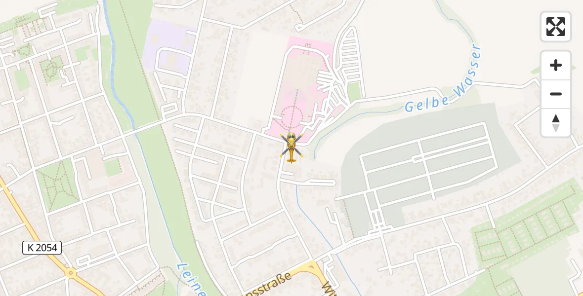 Flugroute Rettungshubschrauber Bitterfield-Wolfen Health Center Hubschrauberlandeplatz - Bitterfield-Wolfen Health Center Hubschrauberlandeplatz, 01 April 2026, 10:50
