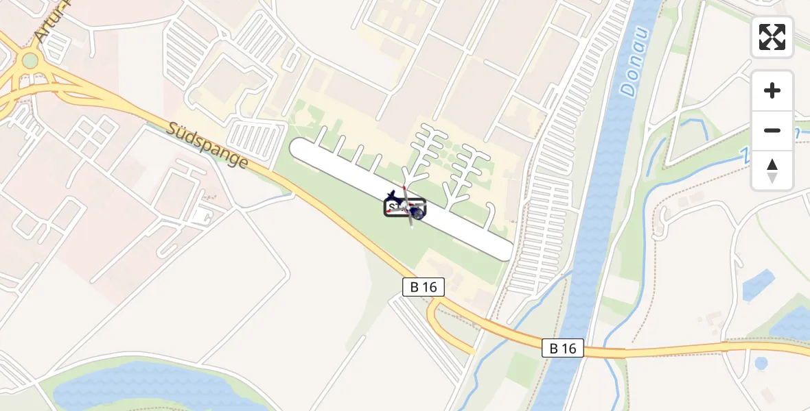 Flugroute Polizeihubschrauber Donauwörth Hubschrauberlandeplatz - Donauwörth Hubschrauberlandeplatz, 01 April 2026, 10:52