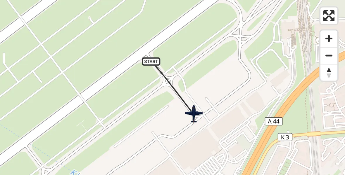 Flugroute Polizeiflugzeug Düsseldorf Flughafen - Düsseldorf Flughafen, 01 April 2026, 11:53