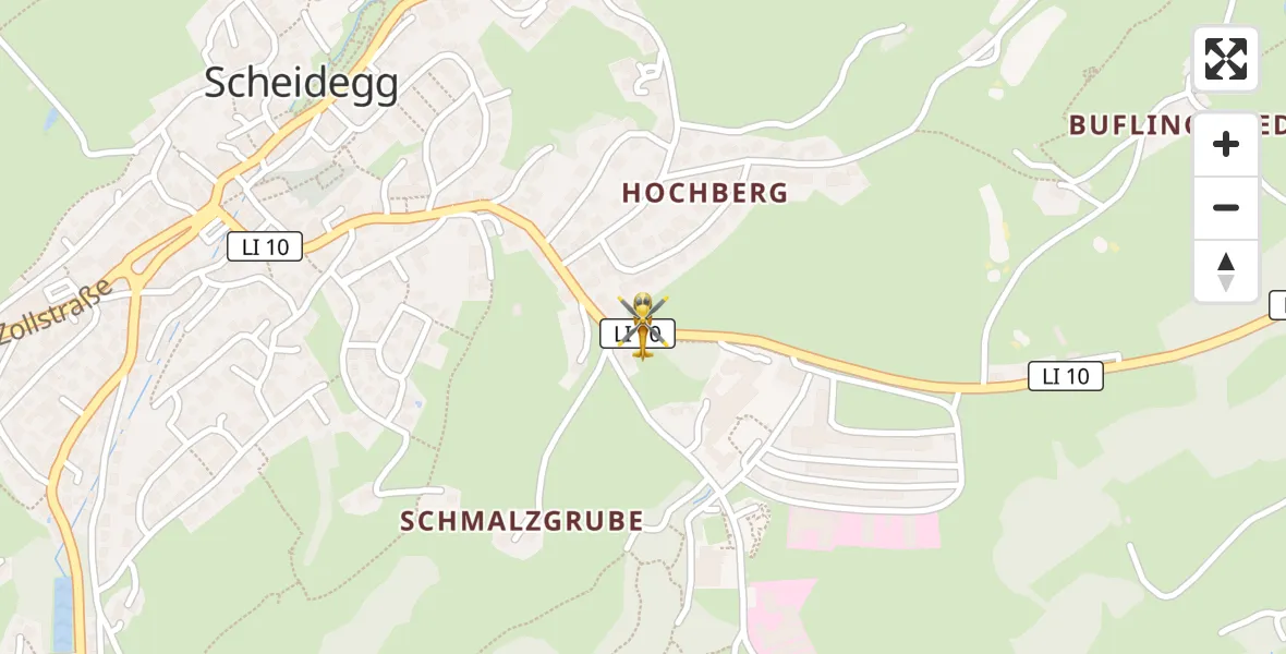 Flugroute Rettungshubschrauber Scheidegg - Scheidegg, 01 April 2026, 12:09