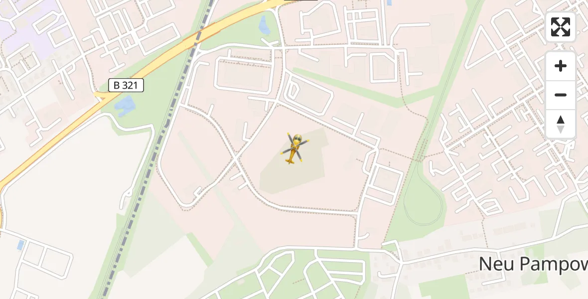 Routekaart van de vlucht: Rettungshubschrauber nach Schwerin