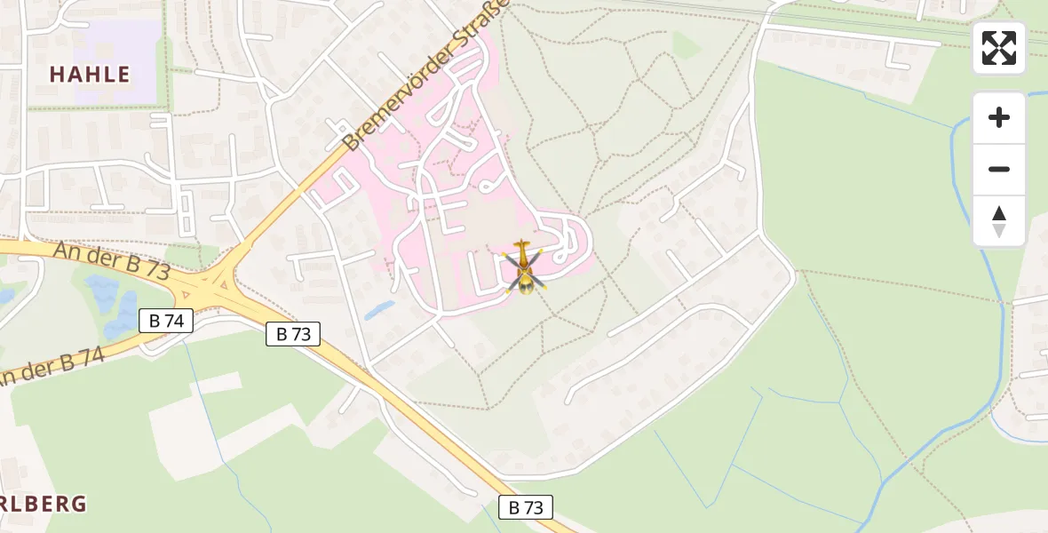 Flugroute Rettungshubschrauber Stade - Stade, 01 April 2026, 13:03